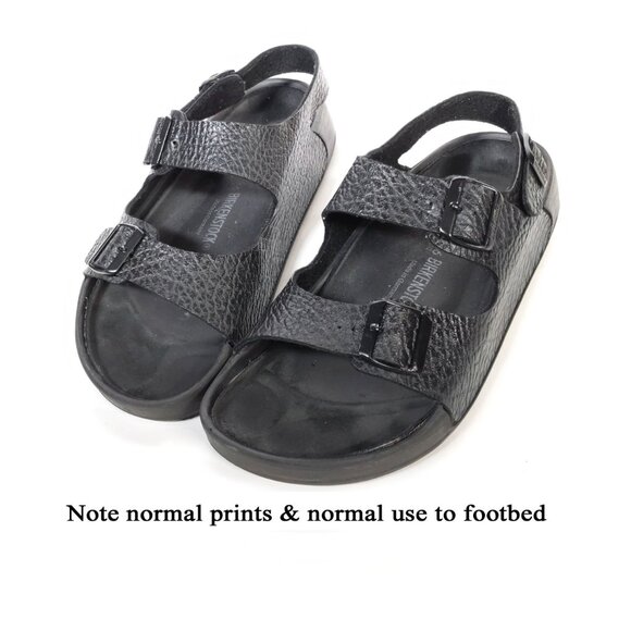 Birkenstock Milano 46 Black with Removable Leather footbed REG Width Mens 13 main image 6